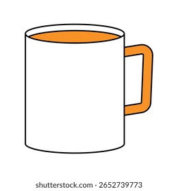 Icono de taza con fondo blanco Vector Ilustración de stock