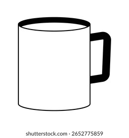 mug icon with white background vector stock illustration