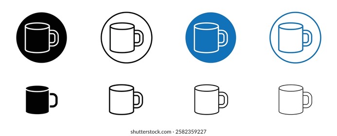 Mug icons pack vectors for app and web ui designs