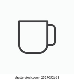 Mug icons set. filled and line illustration