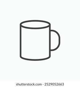 Mug icons set. filled and line illustration
