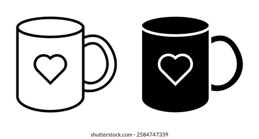 Mug icons set. for mobile concept and web design on white background