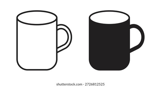 Coleção de vetores de ícones Mug para designs de web.