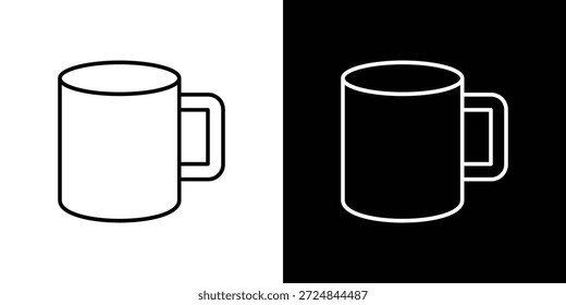 Ícones de caneca vetor.Editável traçado.sinal de estilo linear