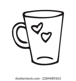 Ilustración de la mugre vectorial garabato de la mano dibujo negro