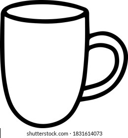 Mug isolated on a white background. 
Vector illustration in Doodle style