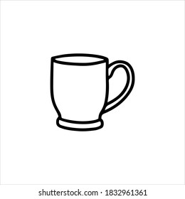 Mug isolated on a white background. Vector illustration in Doodle style