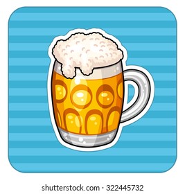 Mug of light beer icon.