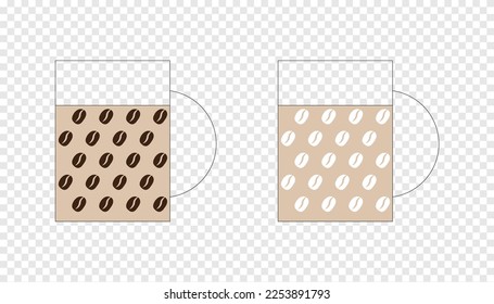 Mug Line with coffee Bean
