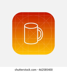 mug line icon