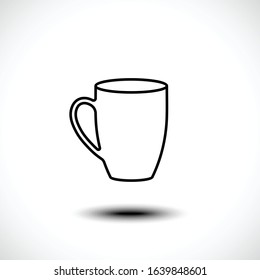 Mug line icon. Vector illustration. 