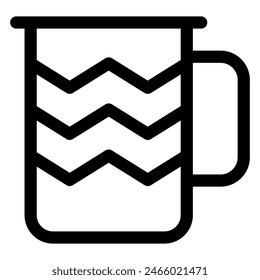 mug line icon vector illustration isolated on white background