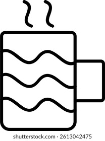 Mug Line Vector Icon Design