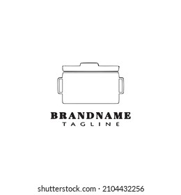mug logo cartoon icon design template black modern isolated vector illustration