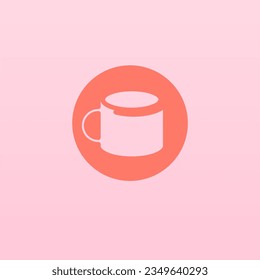 Plantilla de diseño del logotipo de Mug. El concepto del logo para beber. Plantilla de logotipo de la copa