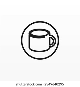 Plantilla de diseño del logotipo de Mug. El concepto del logo para beber. Plantilla de logotipo de la copa