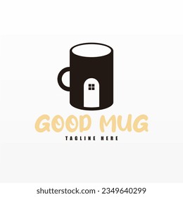 Mug logo design template. Drink logo concept. Cup logo template