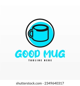 Mug logo design template. Drink logo concept. Cup logo template