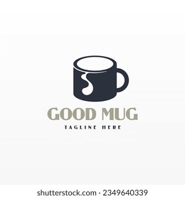 Mug logo design template. Drink logo concept. Cup logo template
