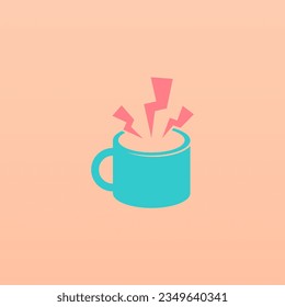 Plantilla de diseño del logotipo de Mug. El concepto del logo para beber. Plantilla de logotipo de la copa