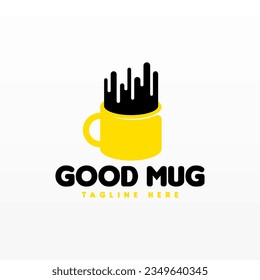 Mug logo design template. Drink logo concept. Cup logo template