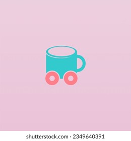 Mug logo design template. Drink logo concept. Cup logo template
