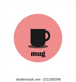 Mug logo minimalist. Perfect use for cafe logo, coffee shop, tea shop, coffee brand, tea brand, mug brand, food tenant, food and beverage, etc.