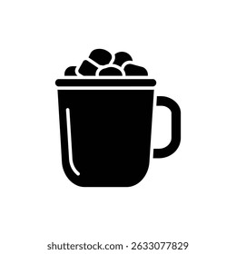 Mug with Marshmallows on Top for Cozy Winter Drink