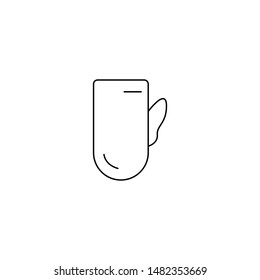 Mug minimal line icon vector