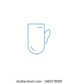 Mug minimal line icon vector