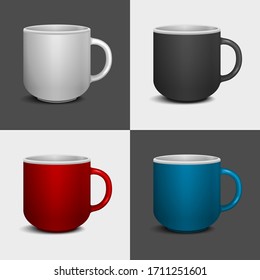 mug mock up vector template Easy to change colors