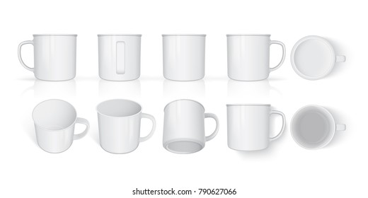 Mug Mock Up Vector Template Easy To Change Colors