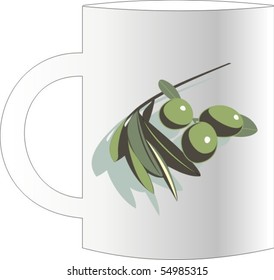 mug with olive
