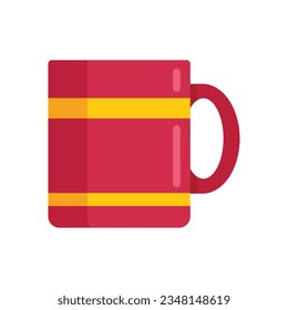 Mug reflection icon flat vector. Coffee mug. Hot cup isolated