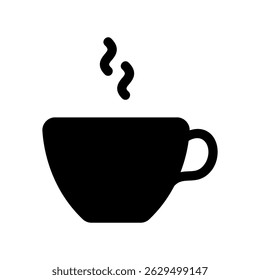 Mug with Rising Steam, Indicating a Freshly Poured Warm Drink