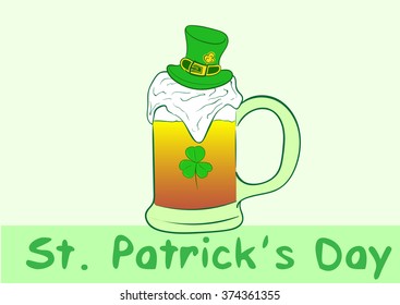 Mug with Saint Patrick's beer