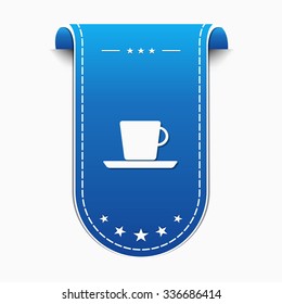 Mug Sign blue Vector Icon Design