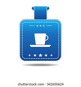Mug Sign blue Vector Icon Design
