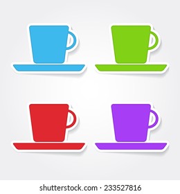 Mug Sign Colorful Vector Icon Design