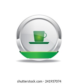 Mug Sign Green Vector Icon Button