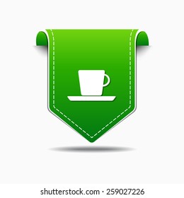 Mug Sign Green Vector Icon Design