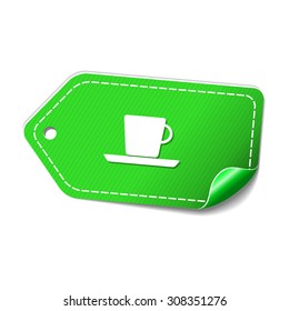Mug Sign Green Vector Icon Design