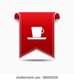 Mug Sign Red Vector Icon Design