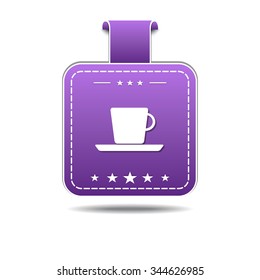 Mug Sign Violet Vector Icon Design