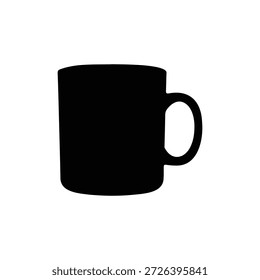 Silhueta de caneca ícone vetor projeto plano.