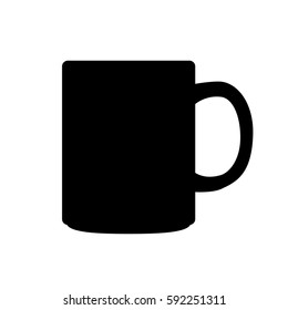 Mug silhouette on a white background