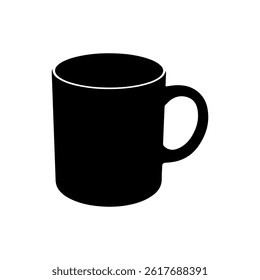Mug silhouette vector flat illustration design.