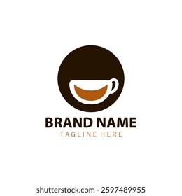 mug smile logo design vector