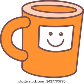 Mug With Smile Vector Illustration