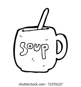 mug of soup cartoon